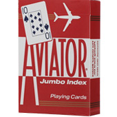 Фотография Карты Aviator покерный размер, большой индекс (красные) [=city]